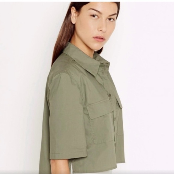 Equipment Cropped Button Down Shirt - Picture 3 of 7